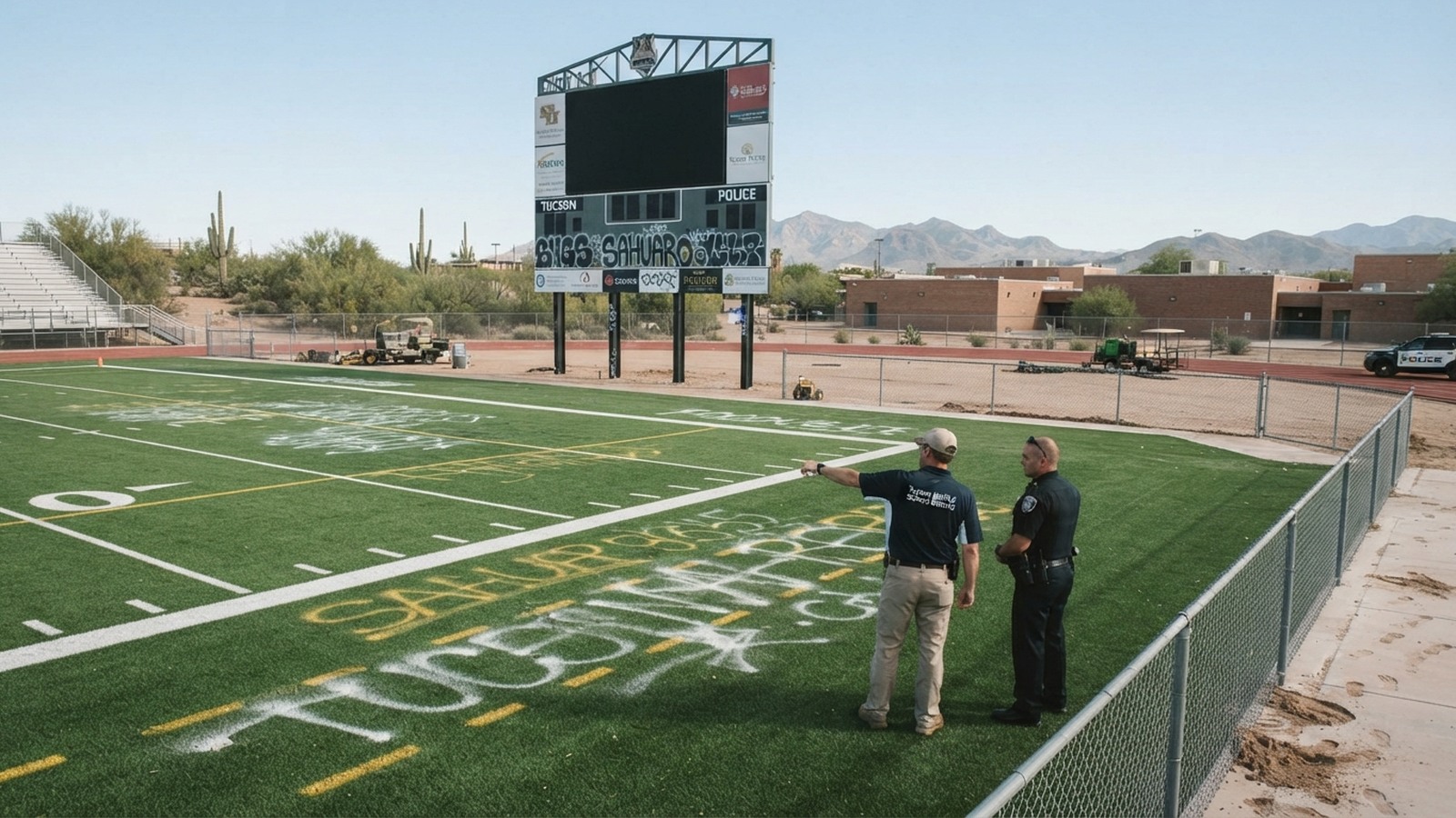 Sahuaro High's new turf, scoreboard vandalized in Tucson